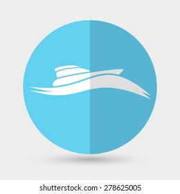 Yacht Icon on a white background