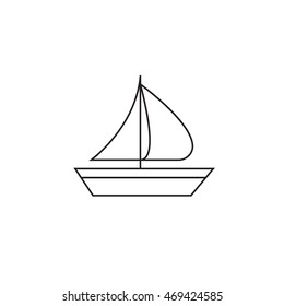 yacht icon on white background