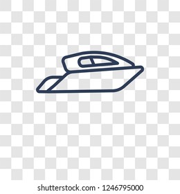 Yacht icon. Trendy Yacht logo concept on transparent background from Transportation collection