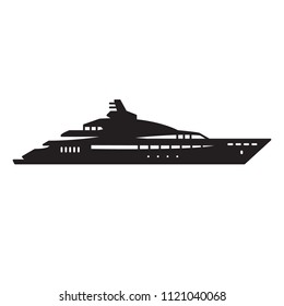 Yacht icon. Vector.