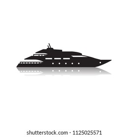 Yacht icon. Vector.