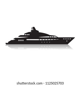 Yacht icon. Vector.