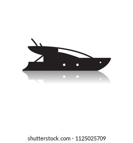 Yacht icon. Vector.