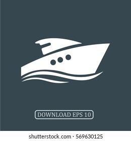 Yacht icon vector