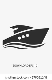 Yacht icon, Vector