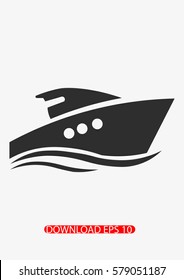 Yacht icon, Vector