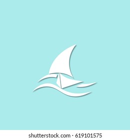 Yacht icon vector