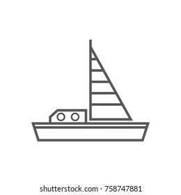 Yacht icon vector