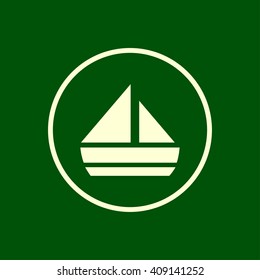 yacht icon. vector eps10 icon

