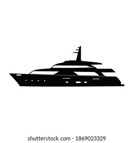 Yacht icon and vector graphics