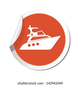 Yacht icon. Vector illustration