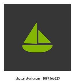 yacht icon. Vector illustration EPS 10.