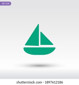 yacht icon. Vector illustration EPS 10.