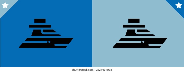 yacht icon vector illustration logo design