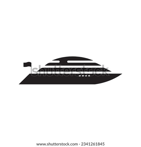 yacht icon vector illustration logo design