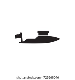 Yacht icon. Vector isolated icon for web and mobile on white background.