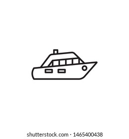 Yacht icon vector on white background