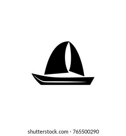 Yacht icon vector on white background