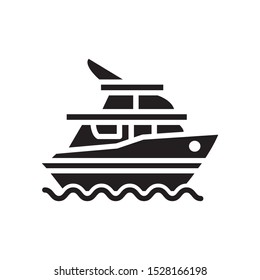 yacht icon vector symbol template