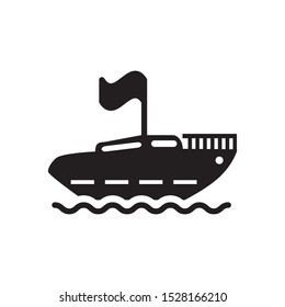 yacht icon vector symbol template