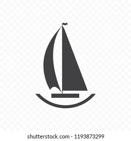 yacht icon, vector web icon