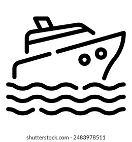 Yacht icon for web, app, infographic, etc