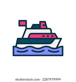 yacht icon for your website, mobile, presentation, and logo design.