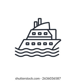 yacht icons isolated on White Background. Flat style design