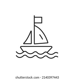 símbolo de iconos de yate elementos vectoriales para web infográfica
