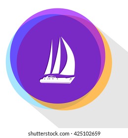 yacht. Internet template. Vector icon.