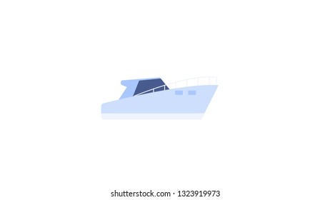 Yacht isolated vector illustration