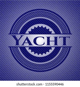 Yacht jean or denim emblem or badge background