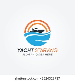 Yacht Journey Tourism Business Logo