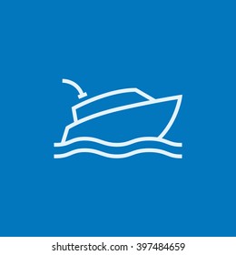 Yacht line icon.