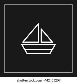 yacht line icon