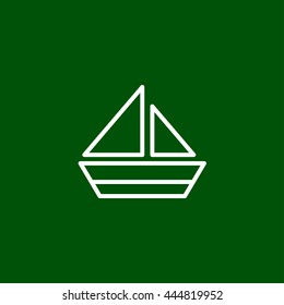 yacht line icon
