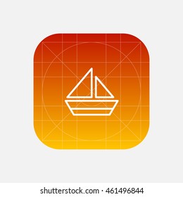 yacht line icon
