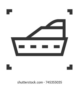 Yacht line icon