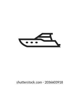 yacht line icon. luxury sea transport symbol. isolated vector image in simple style