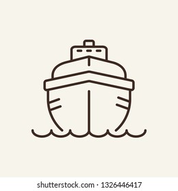 Yacht line icon. Vacation, summer, boat. Leisure concept. Can be used for topics like resort, cruising, activity