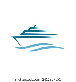 yacht logo abstract vector template. Boat Logo Design Template Vector Graphic Branding Element.