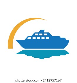 yacht logo abstract vector template. Boat Logo Design Template Vector Graphic Branding Element.