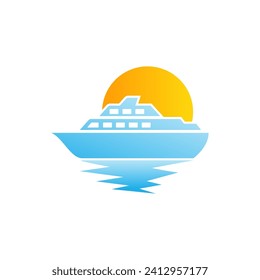 yacht logo abstract vector template. Boat Logo Design Template Vector Graphic Branding Element.