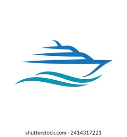 yacht logo abstract vector template. Boat Logo Design Template Vector Graphic Branding Element.