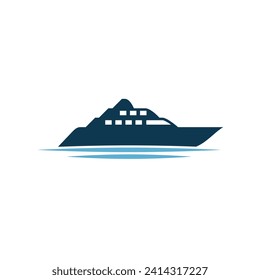 yacht logo abstract vector template. Boat Logo Design Template Vector Graphic Branding Element.