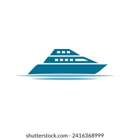 yacht logo abstract vector template. Boat Logo Design Template Vector Graphic Branding Element.