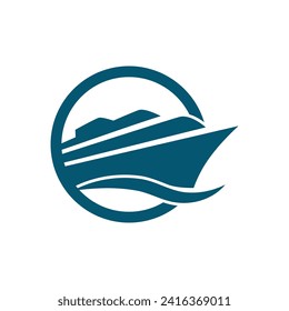 yacht logo abstract vector template. Boat Logo Design Template Vector Graphic Branding Element.