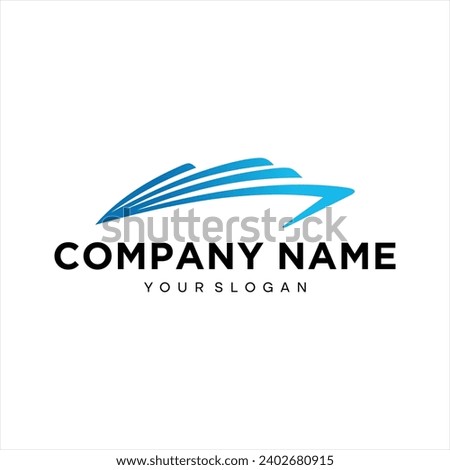 yacht logo abstract vector template