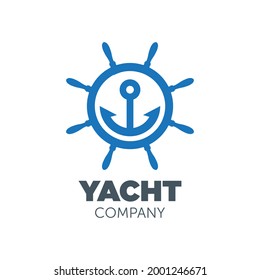 yacht logo design with geometry