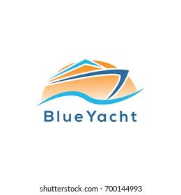 yacht logo design template